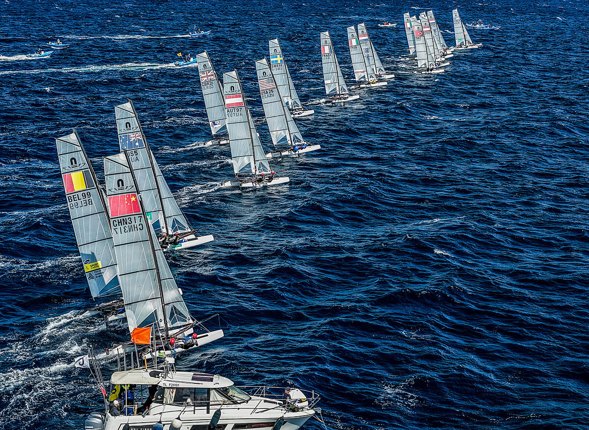 Nacra 17 - HYERES 260423 (c) FFVoile  SailingEnergy