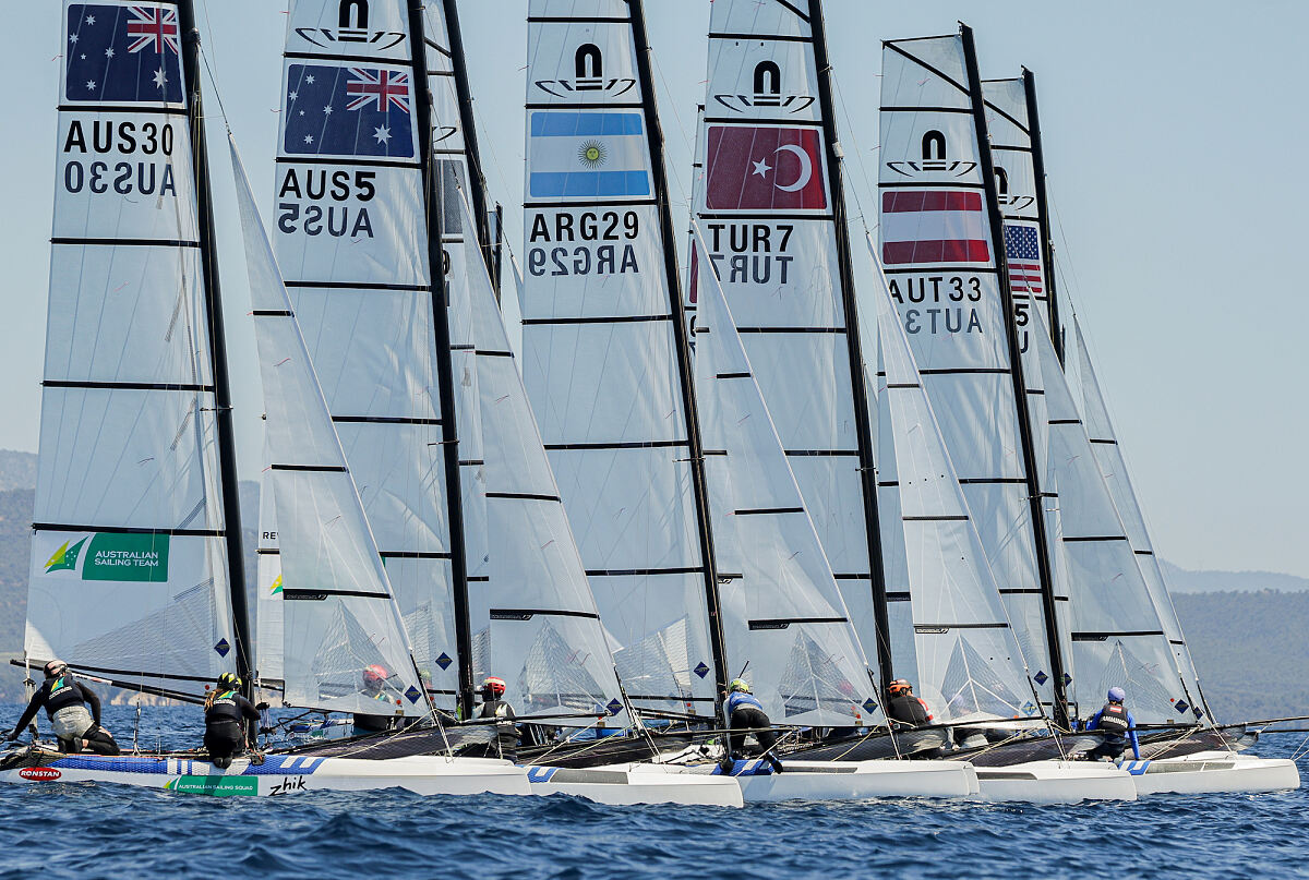 Nacra 17 - HYERES 260424 (c) FFVoile  SailingEnergy