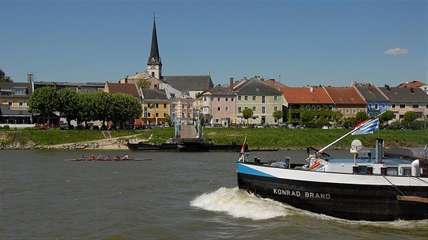 Blick auf Ottensheim von der Donau