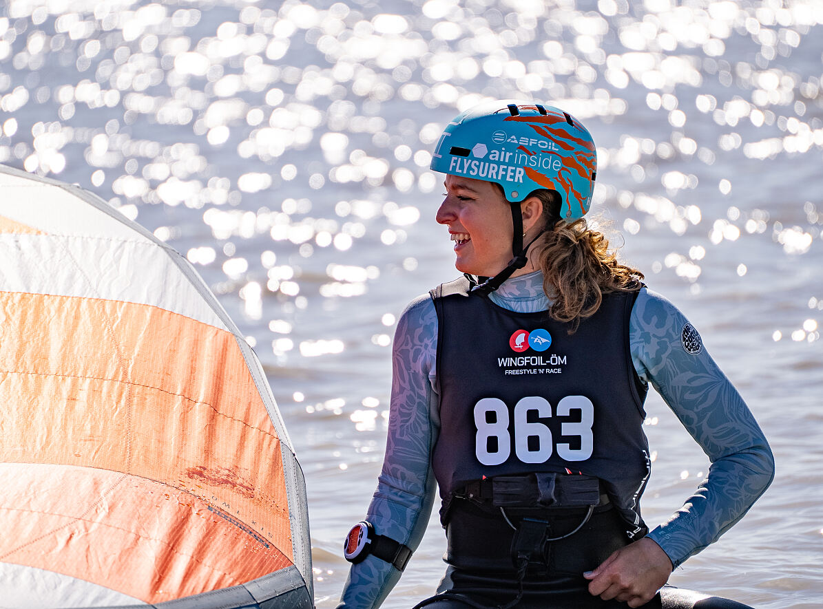 Viola Lippitsch bei der Wingfoil-ÖM am Neusiedlersee