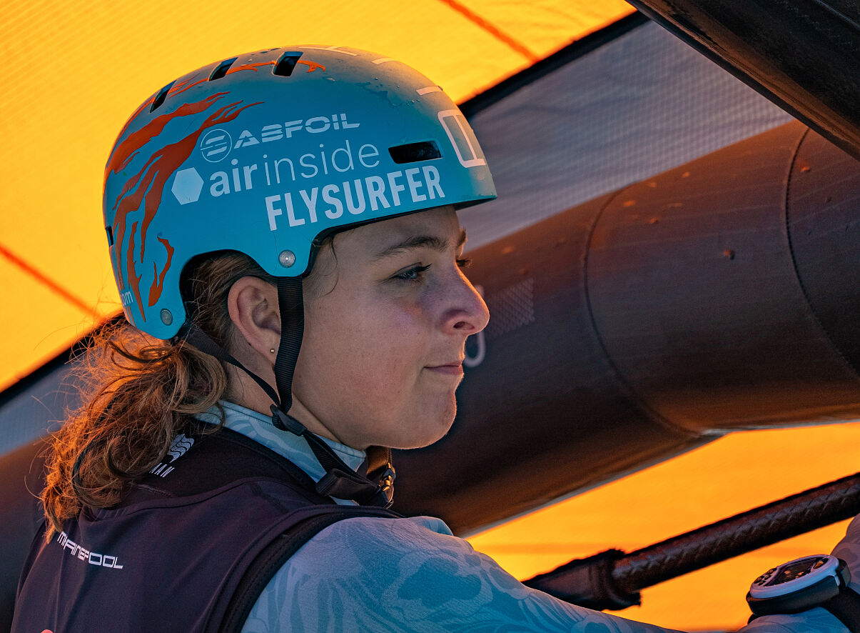 Viola Lippitsch bei der Wingfoil-ÖM am Neusiedlersee